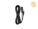 Top view of DC Extension Cable Male to Female with Wire 48"/96" black color; a label of free shipping for orders over $500 is shown as well.