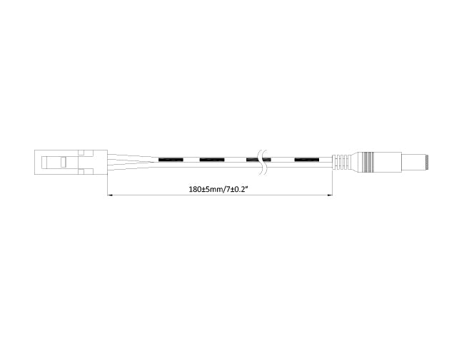 Dimensions of Dupont-DC Male to Dupont Male Adapter.