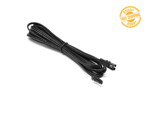 Top view of Dupont-Extension Wire 96" Black color; a label of free shipping for orders over $500 is shown as well.