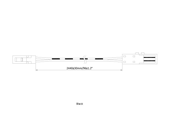 Dimensions of Dupont-Extension Wire 96"