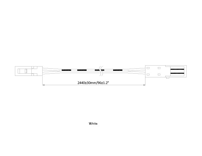 Dimensions of Dupont-Extension Wire 96"