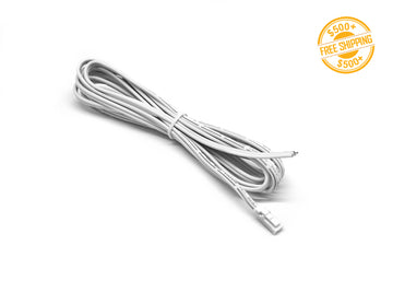 Top view of Dupont-Male Wire 96" White color; a label of free shipping for orders over $500 is shown as well.