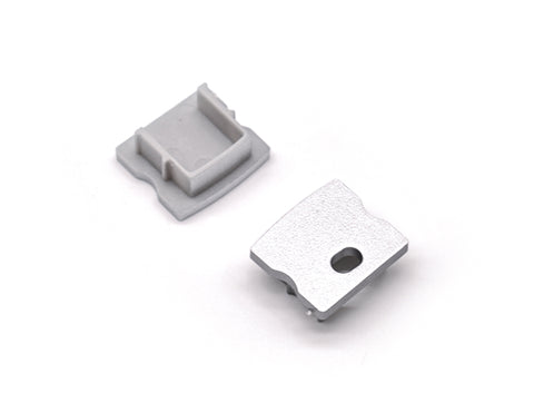 Aluminum Channel SLIM SQUARE Accessories - ES 1715 End Caps (pair)