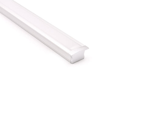 A end cap without a hole is installed on one side of aluminum channel slim recess ES 2315
