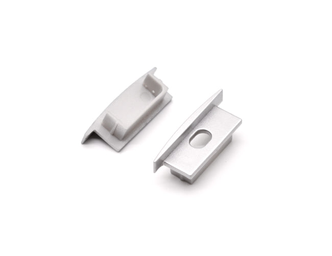 LED Aluminum Channel SKINNY SHALLOW RECESS Accessories - ES 3011 End Caps