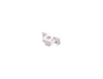 White color Single Circuit Track System - H Type - End Cap.
