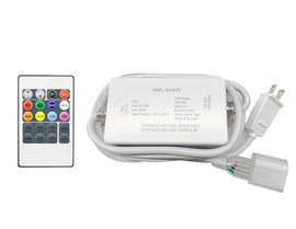 Top view of 120V RGB LED Neon Remote Controller.