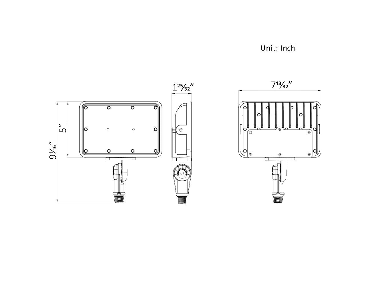 LED flood light 30W dimensions