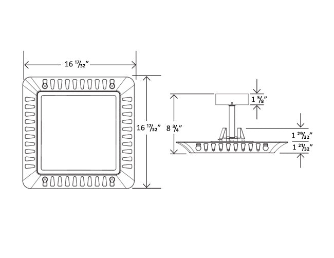 LED Gas Station Canopy Light 95W