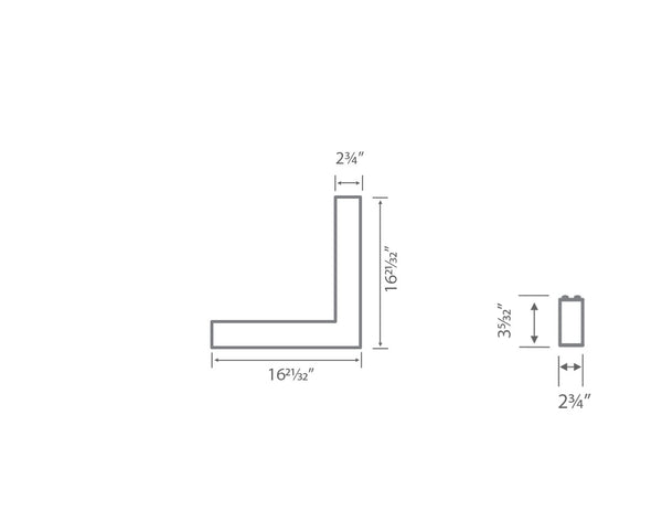 LED Linear Light - Up and Down Continuous Run L8070 - L Shape - 7