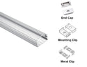 WIDE FLAT - YD 2002 Aluminum Channel + Clear Diffuser - 94" - 2