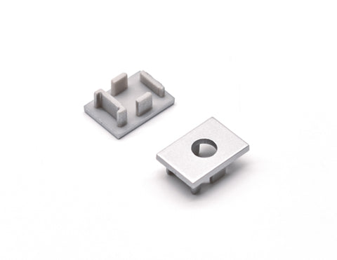 Aluminum Channel SLIM TRIMLESS RECESS Accessories - GL 079 End Caps (pair)