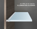 GLASS EDGE - JH 1686 Silver Aluminum Channel + Milky Diffuser - 24"/94" - 3