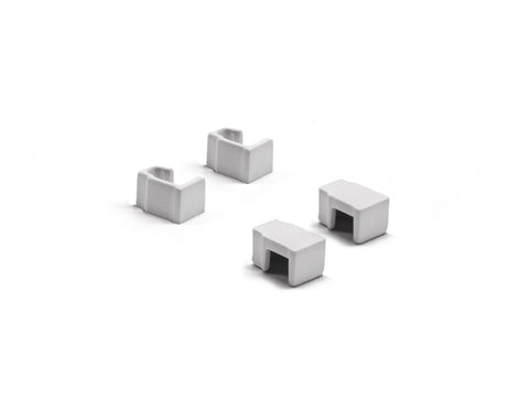 Two pairs of white color end caps for Aluminum Channel JH-1713.