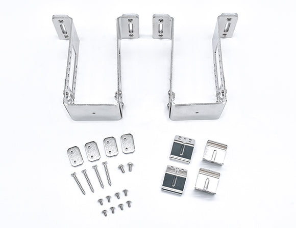 L8456 down and continuous run LED linear light recessed mounting kit components
