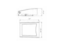 LED Adjustable wall pack light 100W dimensions