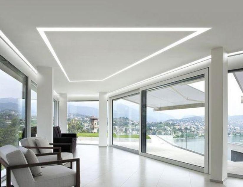 LED Driverless Linear Light - Continuous Run - L Shape - Back up Rendering