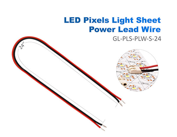 LED Pixels Light Sheet Accessories - Power Lead Wire - 2