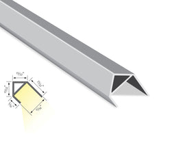 Dimensions of the LX 1420 aluminum channel.