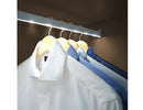 LED strip lights are used in an aluminum channel to illuminate a closet.