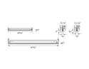 LED T Grid Linear Light - 2ft - 15/16" - 5
