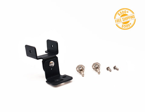 Aluminum channel ES-3021 accessory adjustable bracket with associated screws. A label of free shipping for orders over $500 is shown as well.