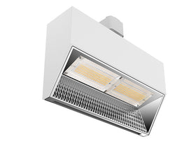 Front view of LED wall washer track light white color