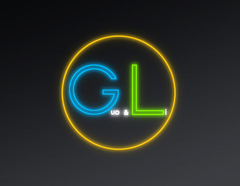 A logo of GL LED is made of LED side bend lights.
