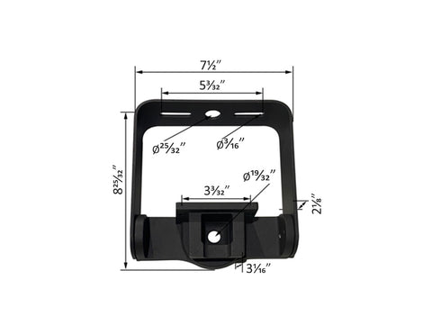 Dimensions of LED Flood Light Accessory - Trunnion Mount.