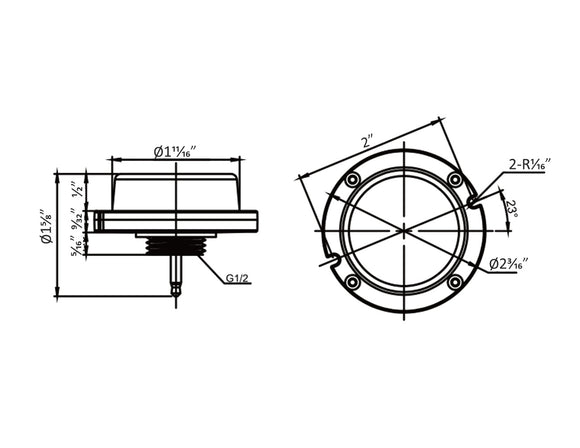 Dimensions of LED Linear High Bay Light Accessory - Motion Sensor.