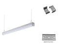 Suspended GL LED Linear Strip Light 4ft with both surface mount kit and an extension connector