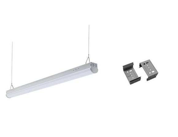 Suspended GL LED Linear Strip Light 4ft with surface mount kit