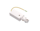 White color Single Circuit Track System - H Type - Live-End Connector.