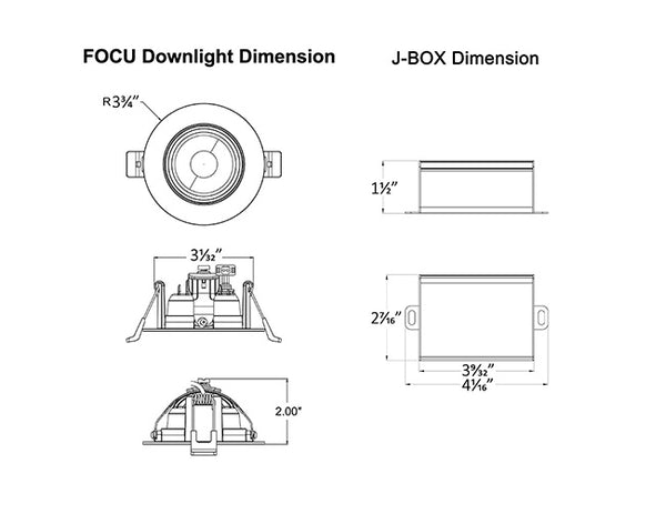 LED Downlight - FOCU - 8W - 3000K - 5