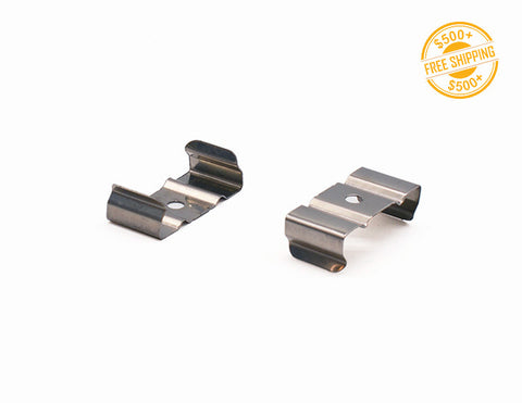 Aluminum Channel ES-3021 accessory mounting clips. A label of free shipping for orders over $500 is shown as well.