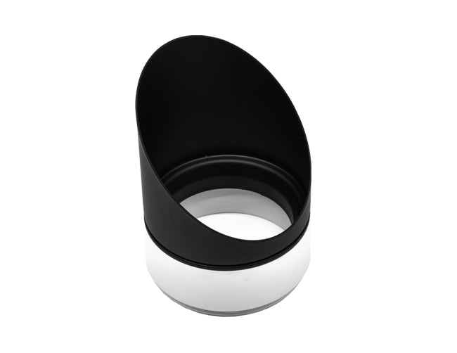 Front view of LED Track Light Accessories - Oval Snoot in white color.