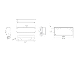 Dimensions of LED Dimmable Driver - 5 in 1 dimming - G-150W-24V.