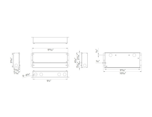 Dimensions of LED Dimmable Driver - 5 in 1 dimming - G-150W-24V.