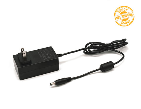 Top view of LED Power Adapter YHY-36W-24V; a label of free shipping for orders over $500 is shown as well.