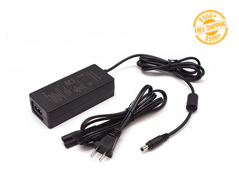 Top view of LED Power Adapter YHY-60W-24V; a label of free shipping for orders over $500 is shown as well.