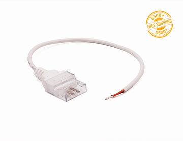 Top view of LED Wall Washer Strip Light Accessories power lead. A label of free shipping for orders over $500 is shown as well.
