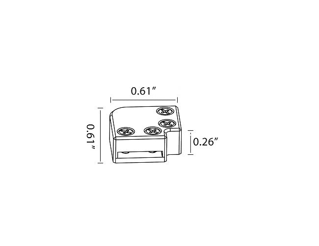 Strip to Strip L Shape Connector for Single Color LED Strip Light STA3-S2S-L