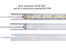 Strip to Power Connector for Single Color LED Strip Light 8/10mm STA3-S2P fits to LED aluminum channel ES-1709.