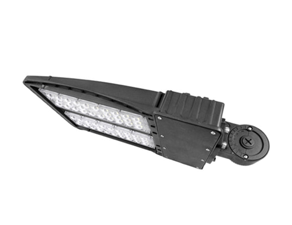 Side view of LED Shoebox Light 200W.