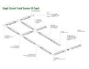 Single circuit track system connection layout.