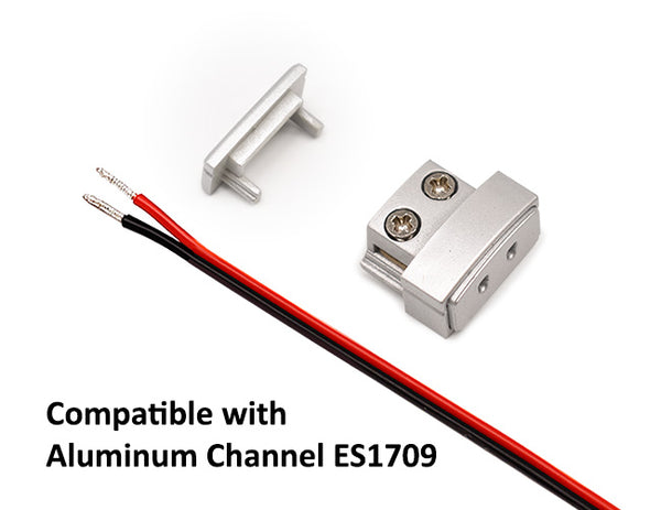 Aluminum Channel SLIM FLAT Accessories - Solder Free LED Strip Light End Cap-1709 - 1