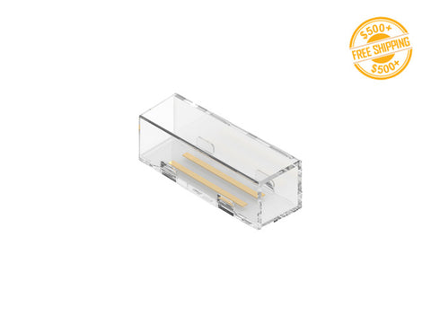 Top view of LED 3D Neon Light Accessories - Splice Connector; a label of free shipping for orders over $500 is shown as well.