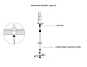 LED Linear Light Accessories - Single Run L8050/L11070 - Suspension Canopy Kit - 8