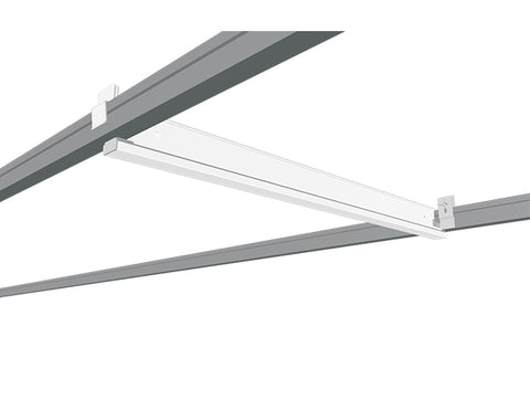 LED T Grid Linear Light 2ft long 15/16" wide, installed vertically to ceiling T-gird.