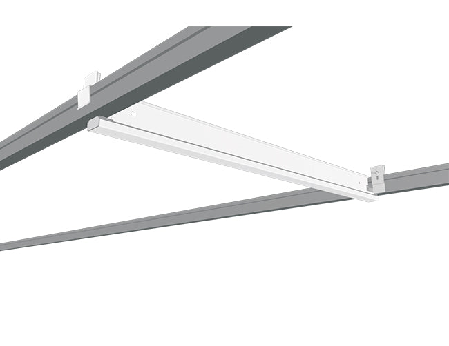 LED T Grid Linear Light 4ft long 15/16" wide, installed vertically to ceiling T-gird.